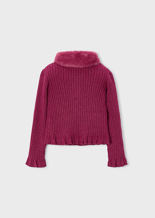Rebeca tricot cuello pelo