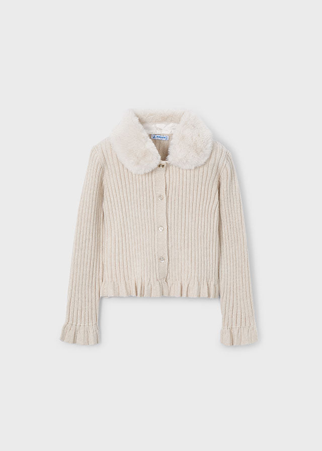 Rebeca tricot cuello pelo