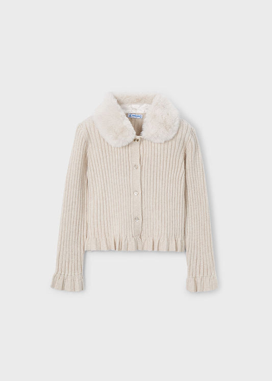 Rebeca tricot cuello pelo