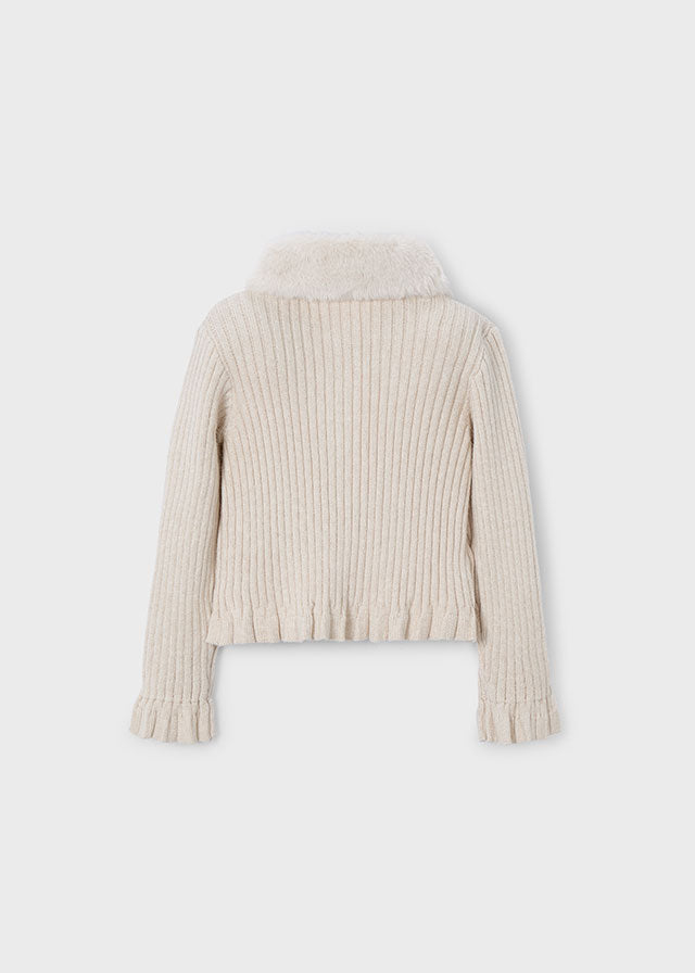 Rebeca tricot cuello pelo