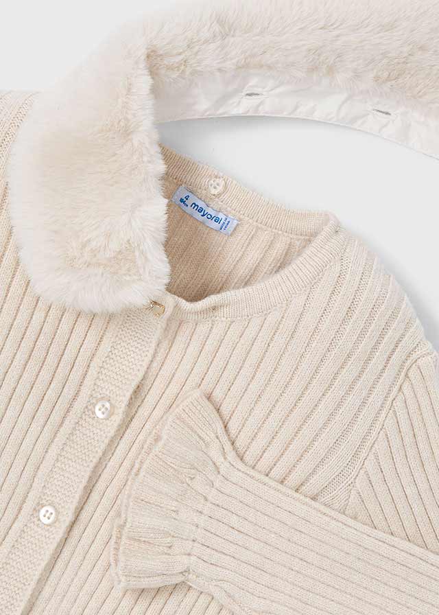 Rebeca tricot cuello pelo