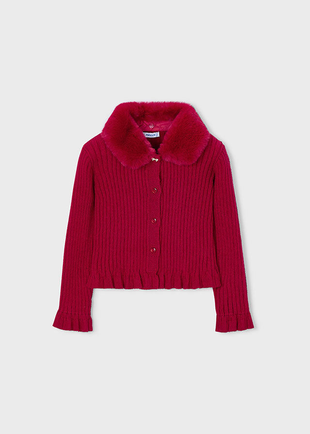Rebeca tricot cuello pelo