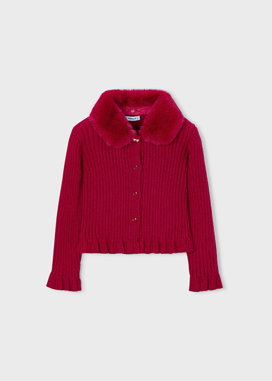 Rebeca tricot cuello pelo