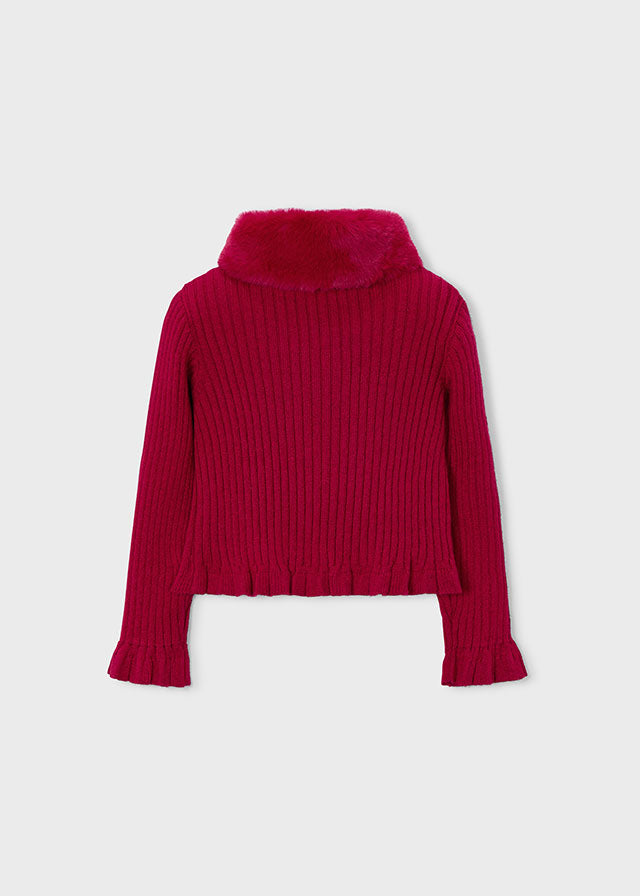 Rebeca tricot cuello pelo