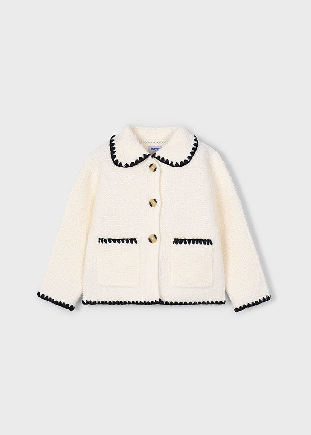 Chaqueta tricot bucles