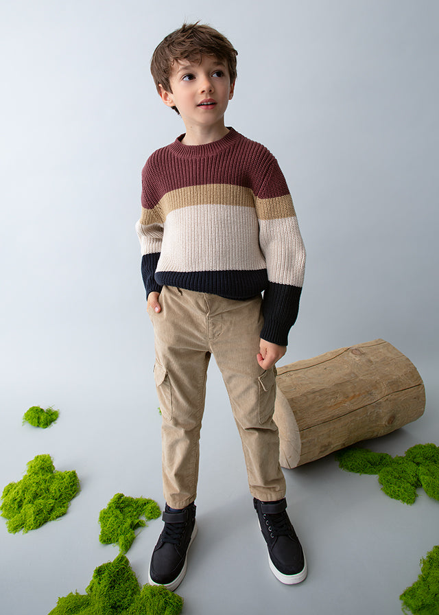 Pantalon cargo pana