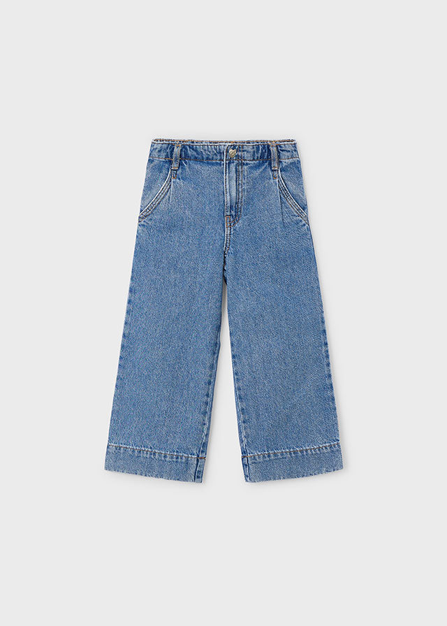 Pantalon tejano wide leg