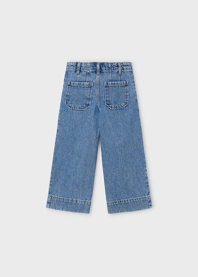 Pantalon tejano wide leg