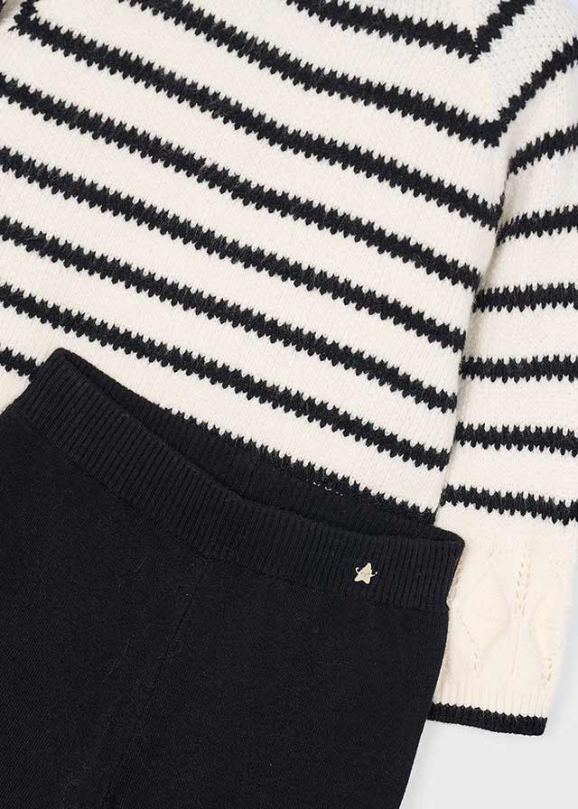 Conj. Pantalon tricot rayas