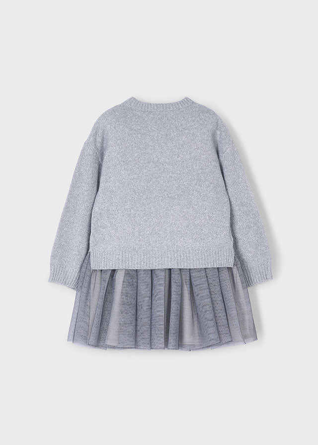 Vestido tricot combinado