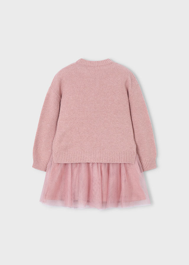 Vestido tricot cmobinado
