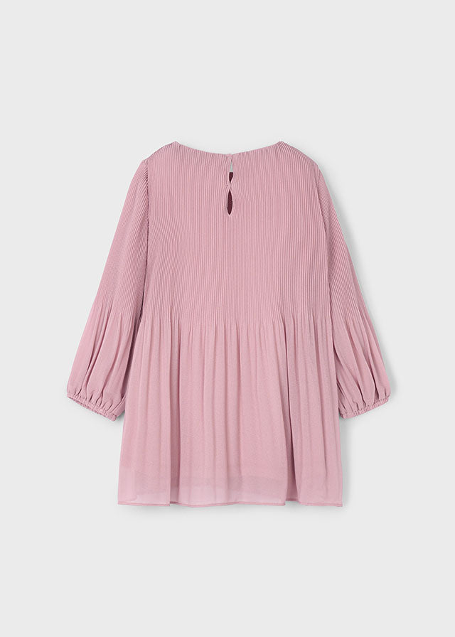 Vestido gasa plisada