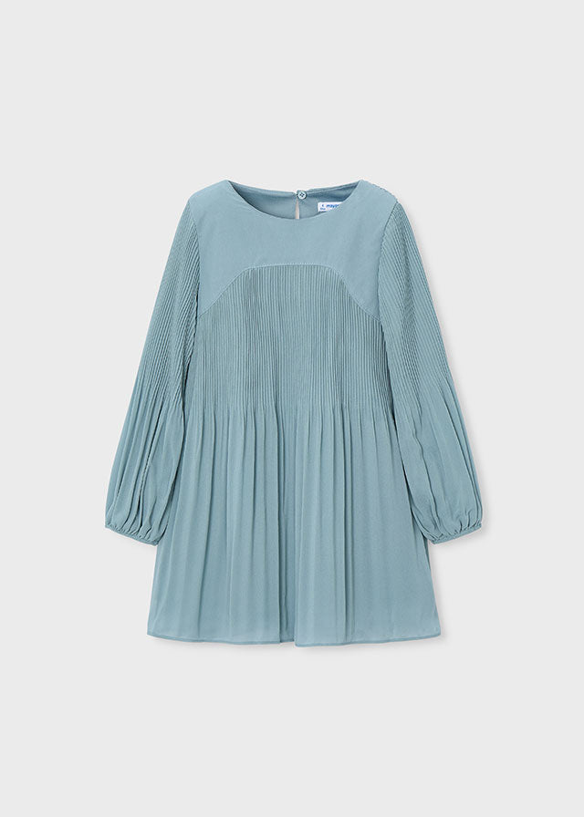 Vestido gasa plisada