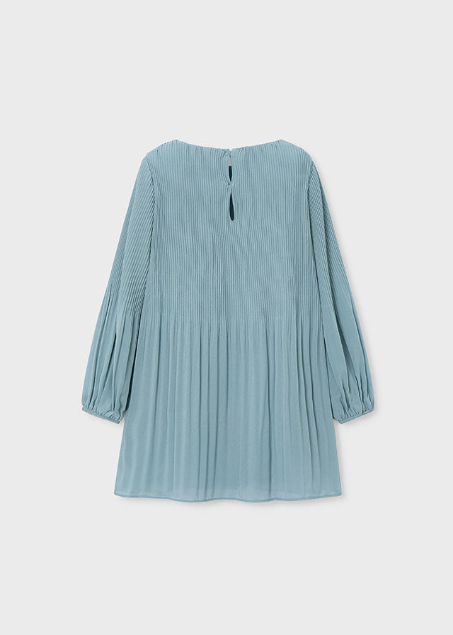 Vestido gasa plisada