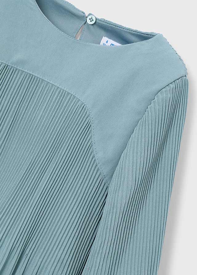 Vestido gasa plisada