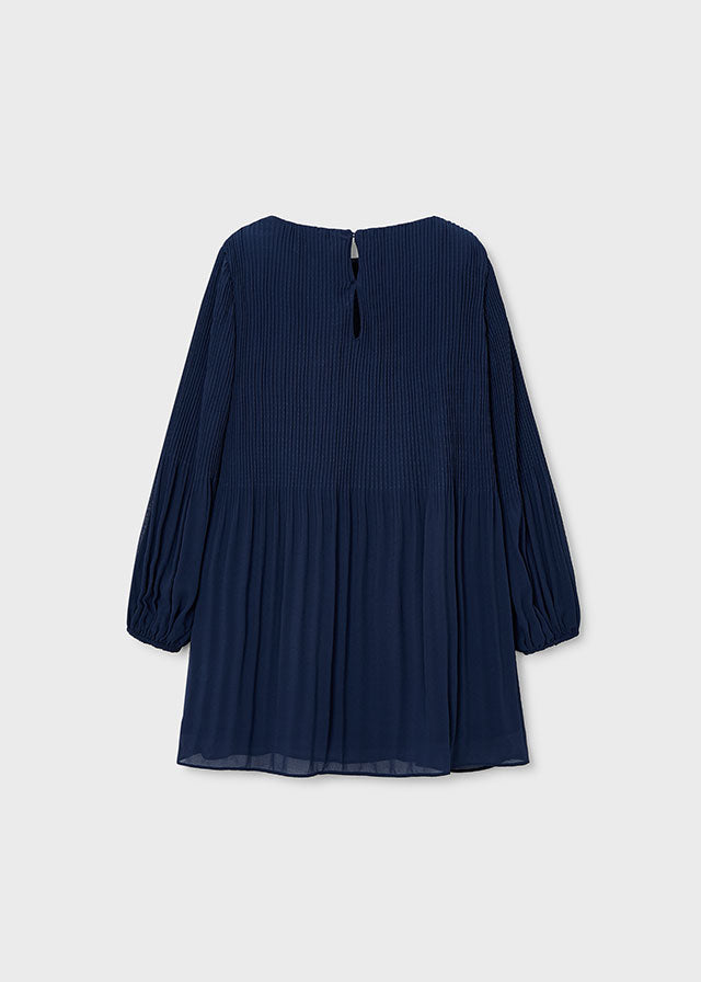 Vestido gasa plisada