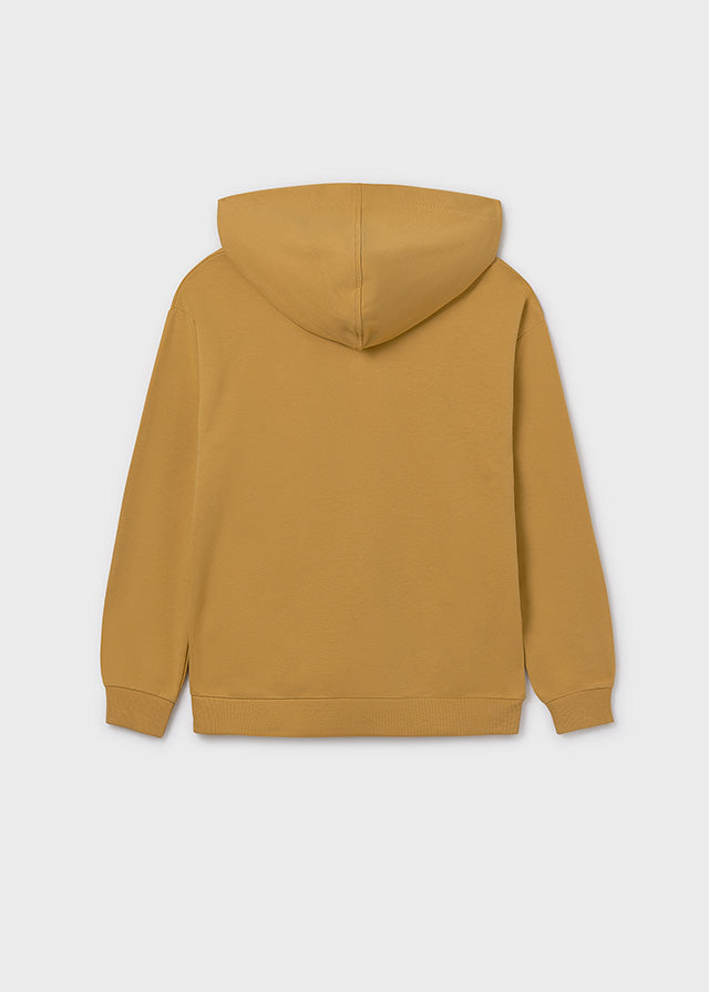 Pullover embossed con capucha