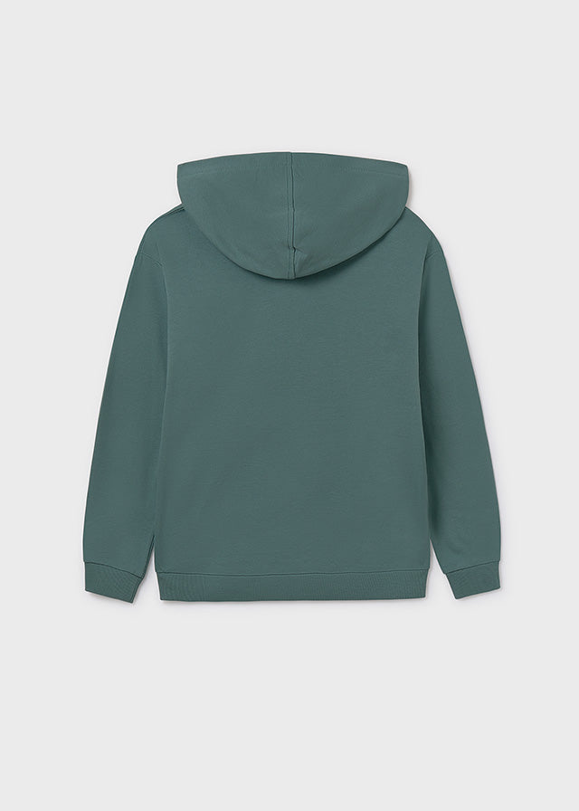Pullover embossed con capucha