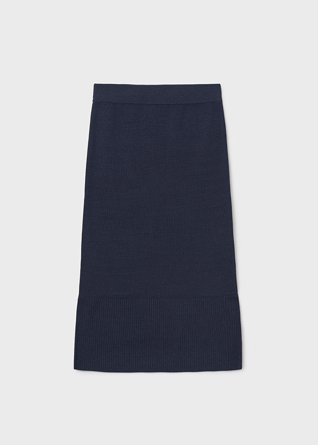 Falda midi tricot