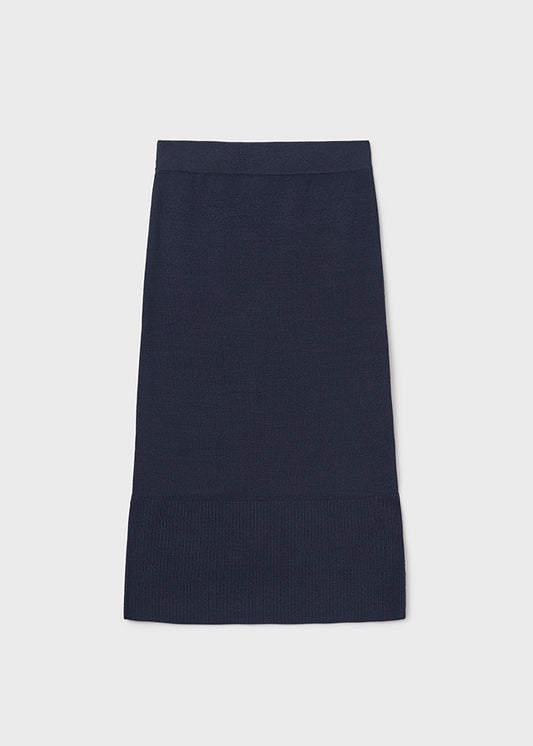 Falda midi tricot