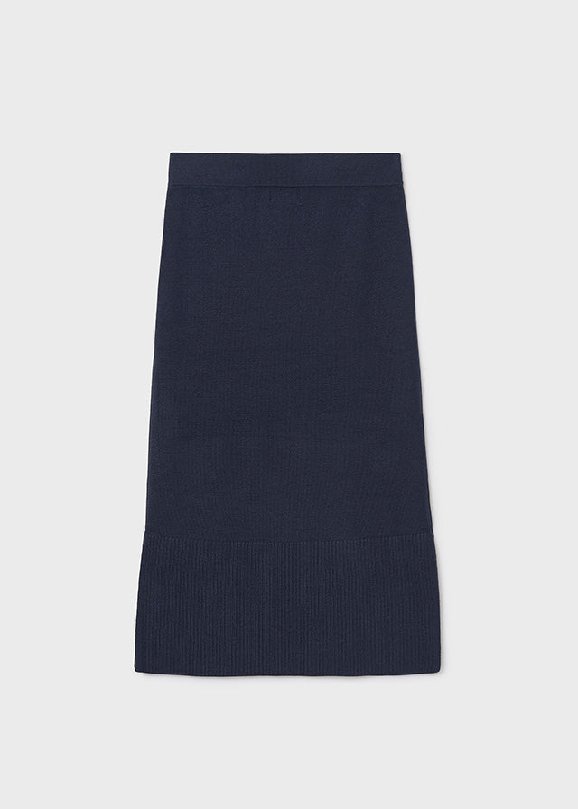 Falda midi tricot