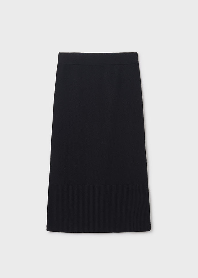 Falda midi tricot