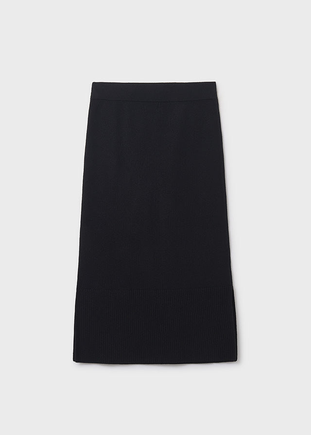 Falda midi tricot