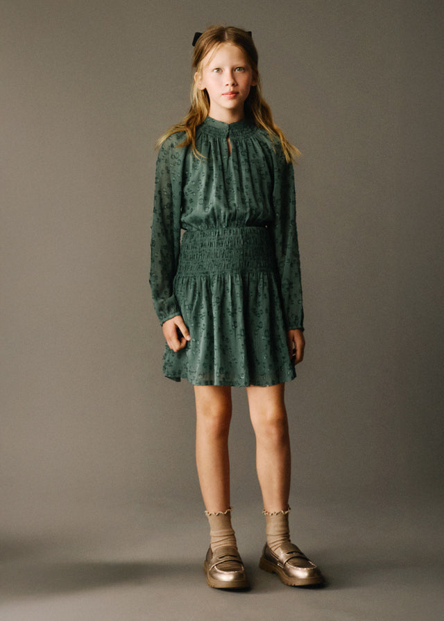Vestido gasa lurex