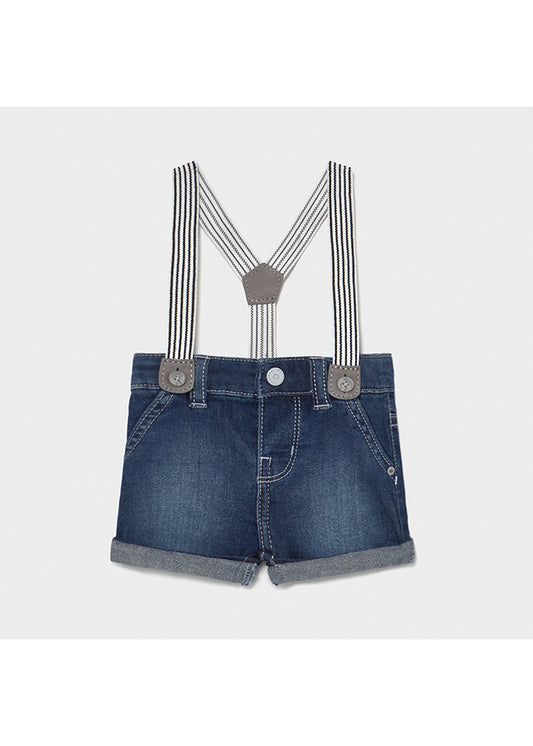 Bermuda denim con tirantes
