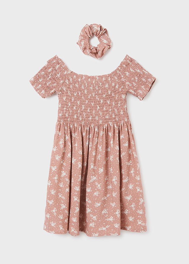 Vestido nido de abeja flores