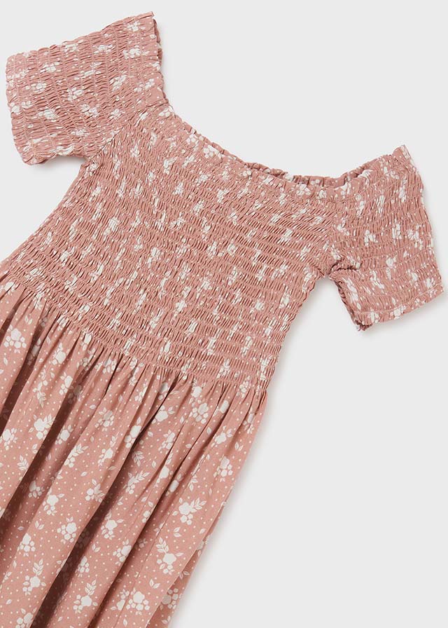 Vestido nido de abeja flores