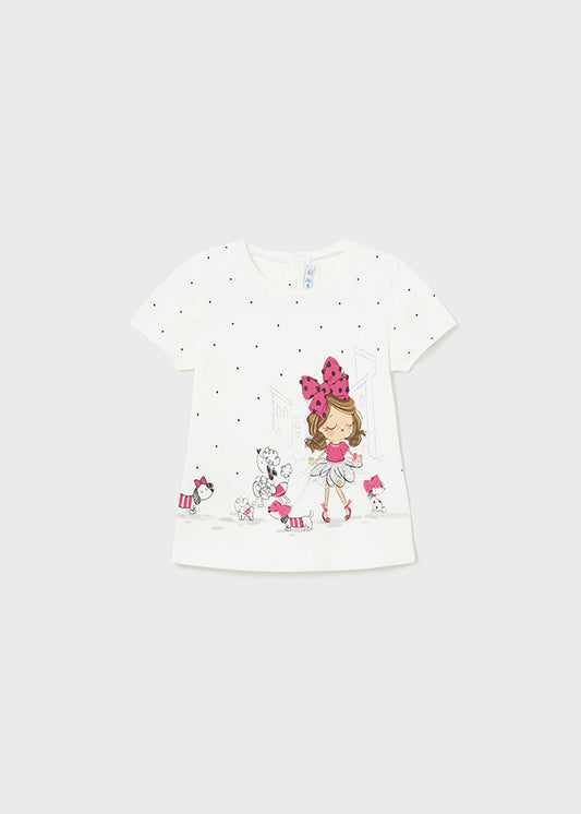 Camiseta m/c niña con perros