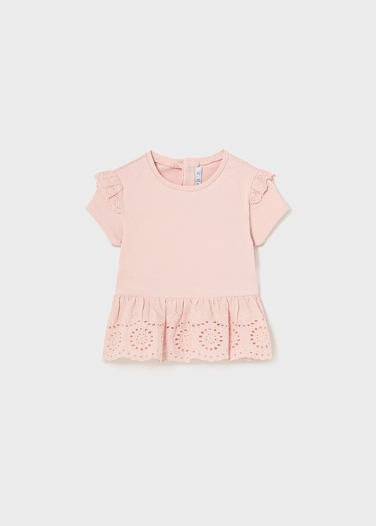 Camiseta combinada perforada