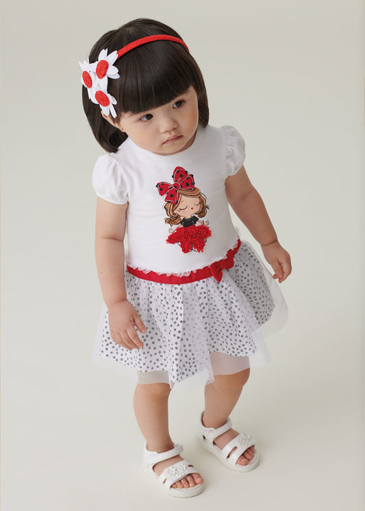 Vestido topos tul