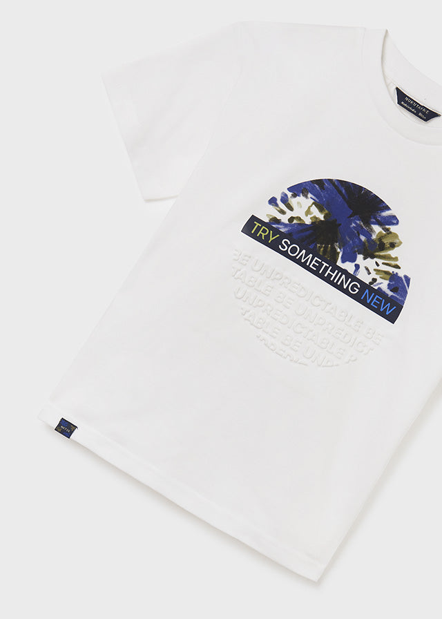 Camiseta m/c embossed