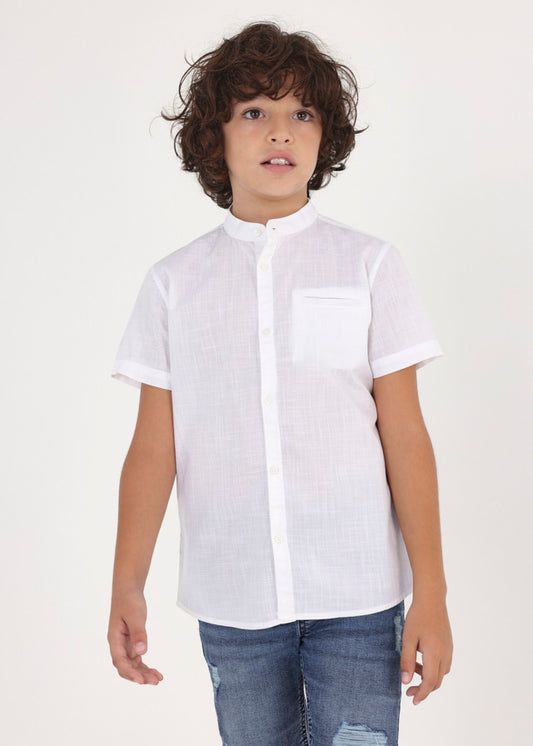 Camisa m/c cuello mao