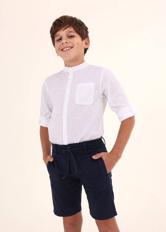 Camisa lisa m/l c/mao