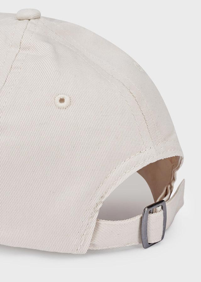 Gorra beige bordado