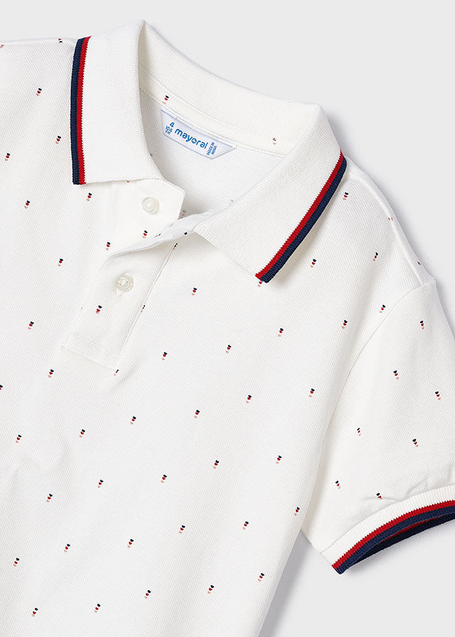 Polo m/c micro estampado