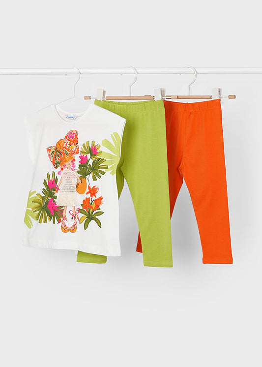 Conj. Leggings 2 pantalones