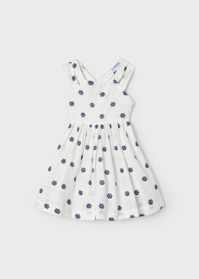 Vestido jacquard flor