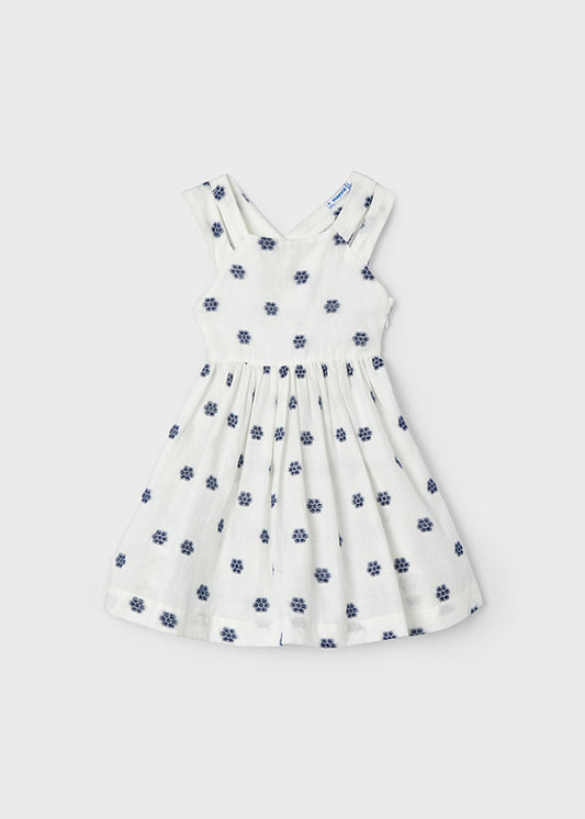 Vestido jacquard flor