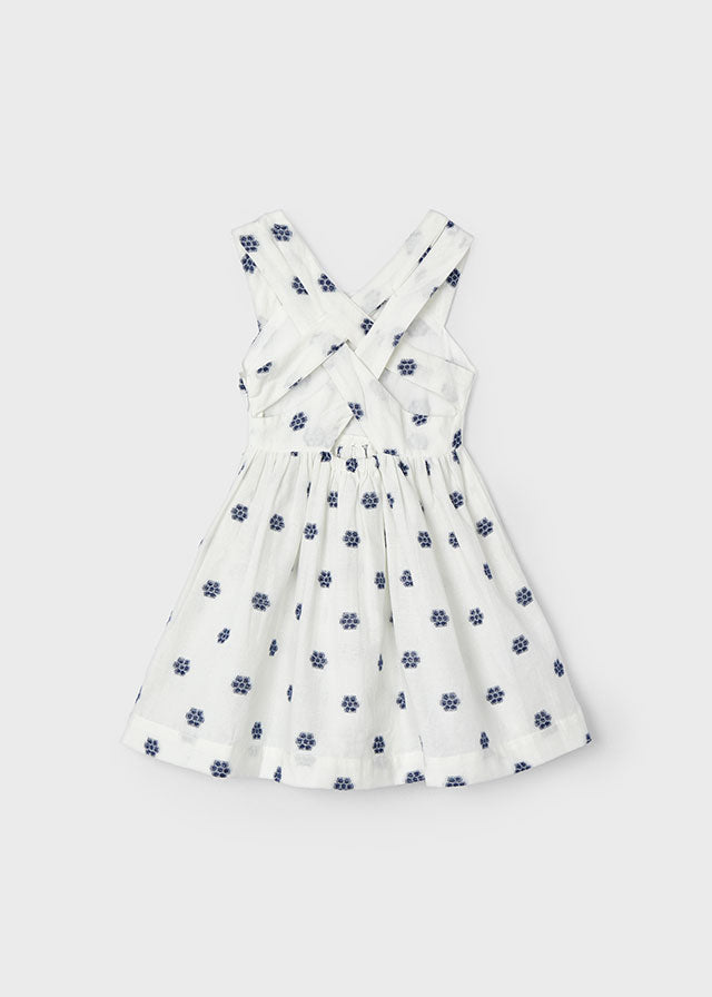 Vestido jacquard flor
