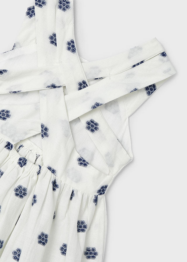 Vestido jacquard flor