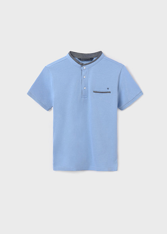 Polo  M/C contraste c/mao