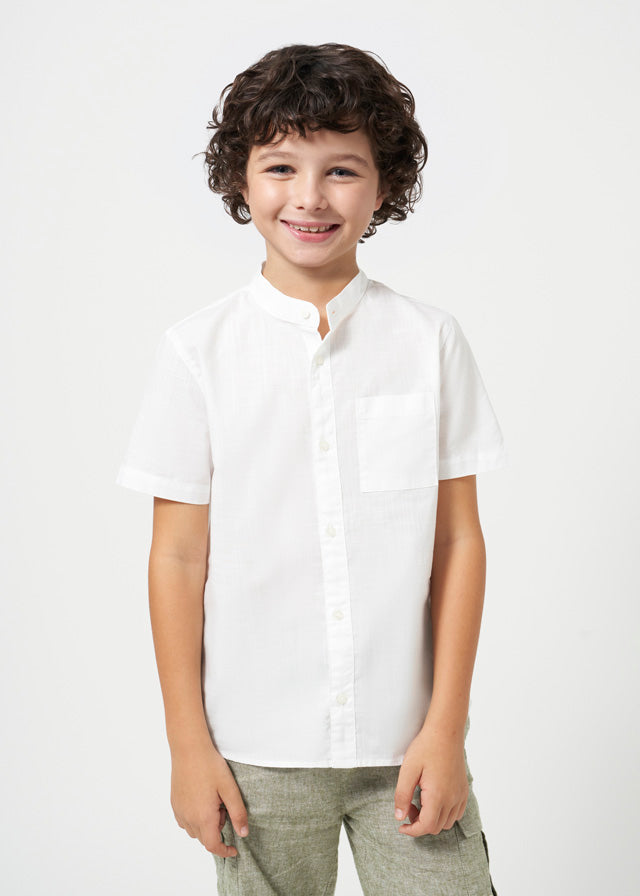 Camisa m/c cuello mao