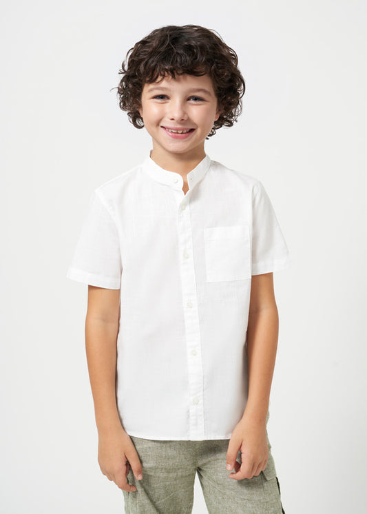 Camisa m/c cuello mao