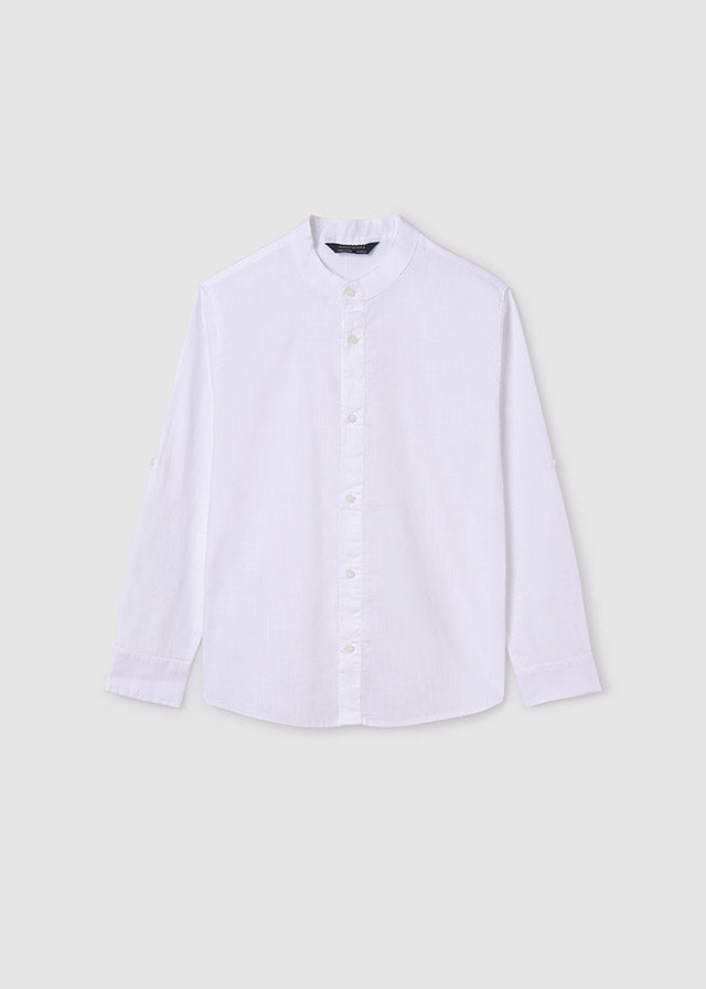 Camisa m/l cuello mao