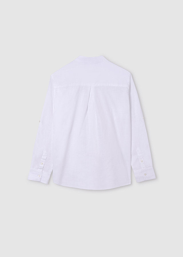 Camisa m/l cuello mao