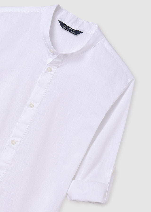Camisa m/l cuello mao